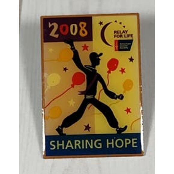 Relay for Life Walking Running American Cancer Society 2008 Pin - Picture 1 of 3
